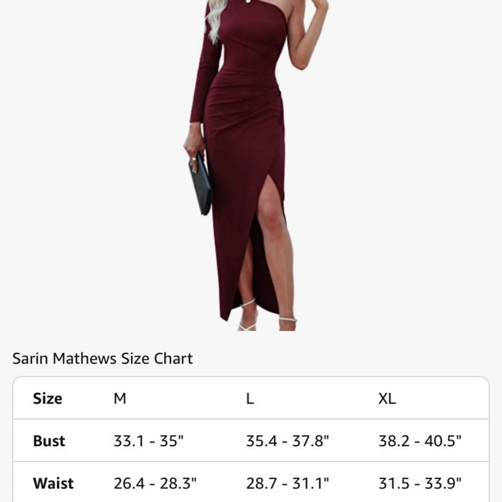 Sarin Mathews Women One Shoulder Lonq Sleeve Cocktail
Dresses Sexy Bodycon - Picture 5 of 9